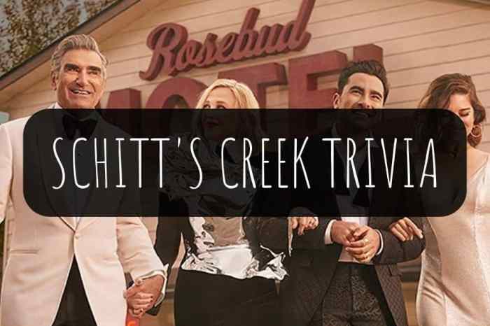 Schitt's creek trivia questions and answers