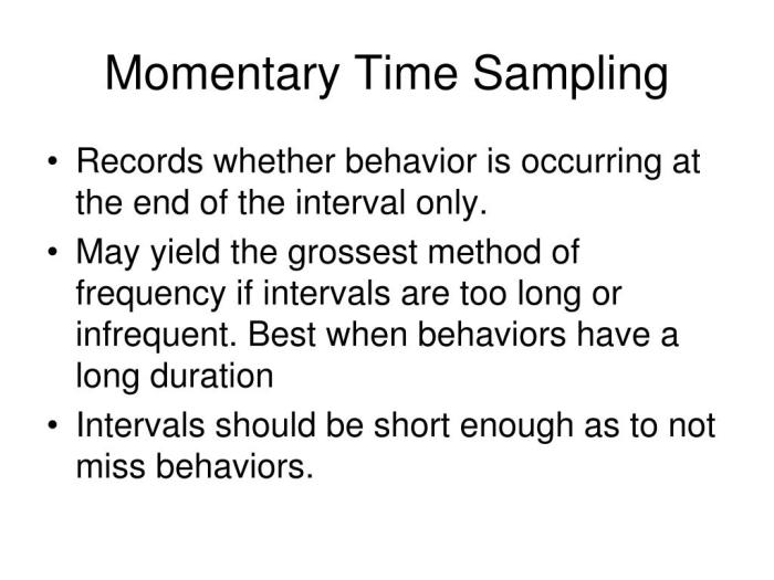 Momentary time sampling data sheet