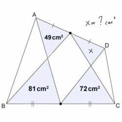 Quadrilateral triangle problem right isosceles geometry midpoint midpoints bc ad degrees abd equal distance cd between find