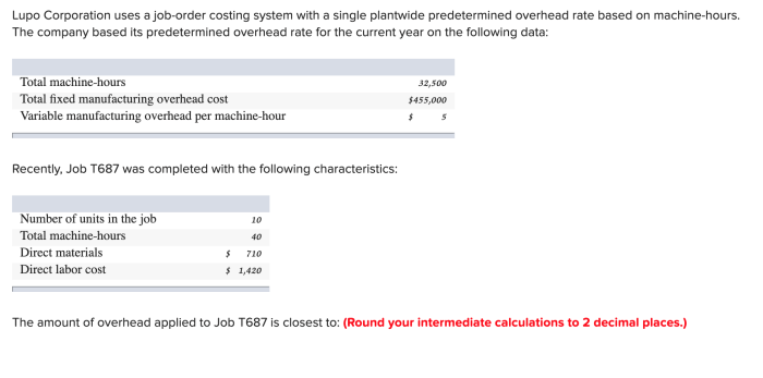 Lupo corporation uses a job-order costing system