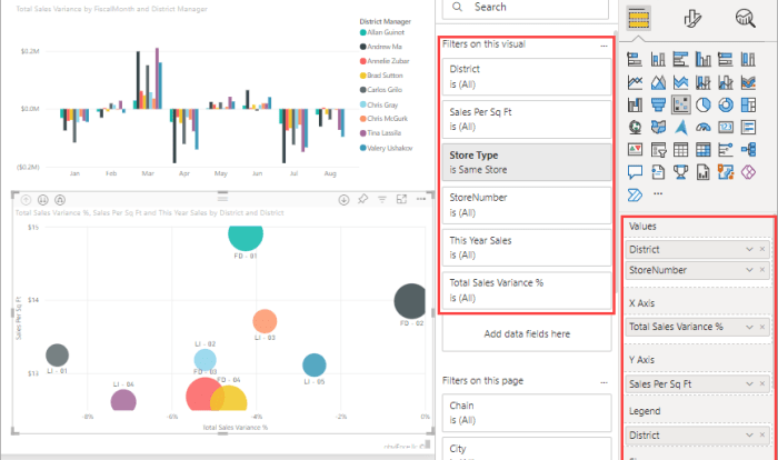 Which is not a section in the pivottable fields pane